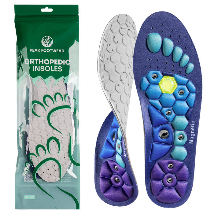 Performance Orthopedic Insoles - Magnetic Acupressure Points with Multi-Layer Cushioning